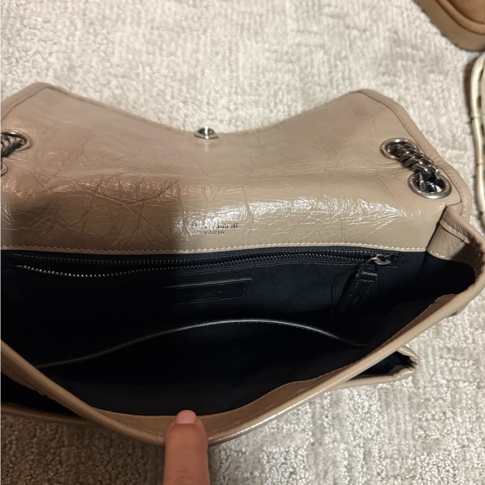 Yves Saint Laurent Taupe Quilted Leather Bag - Picture 7 of 13